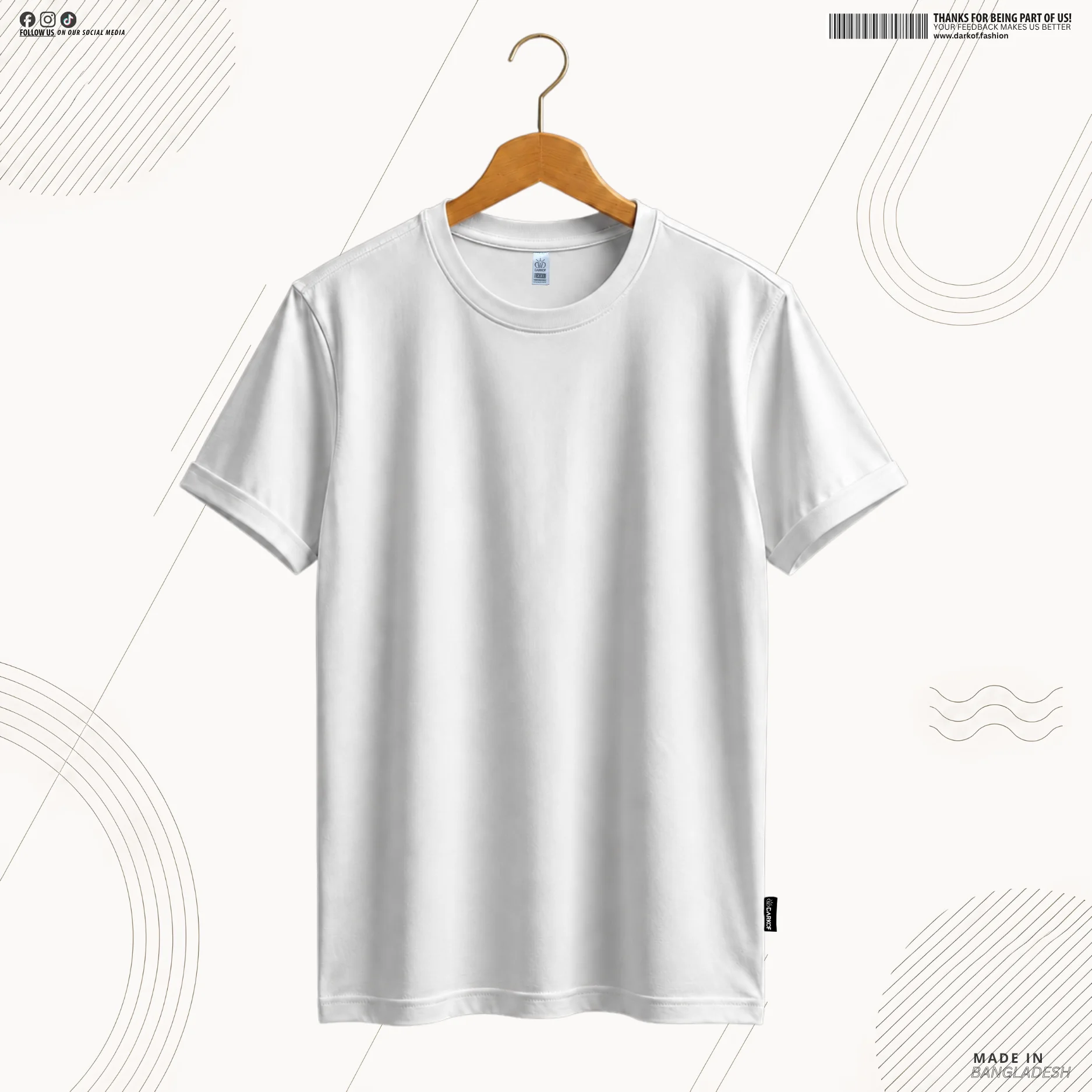 DARKOF HALF SLEEVE PLAIN T-SHIRT HALO