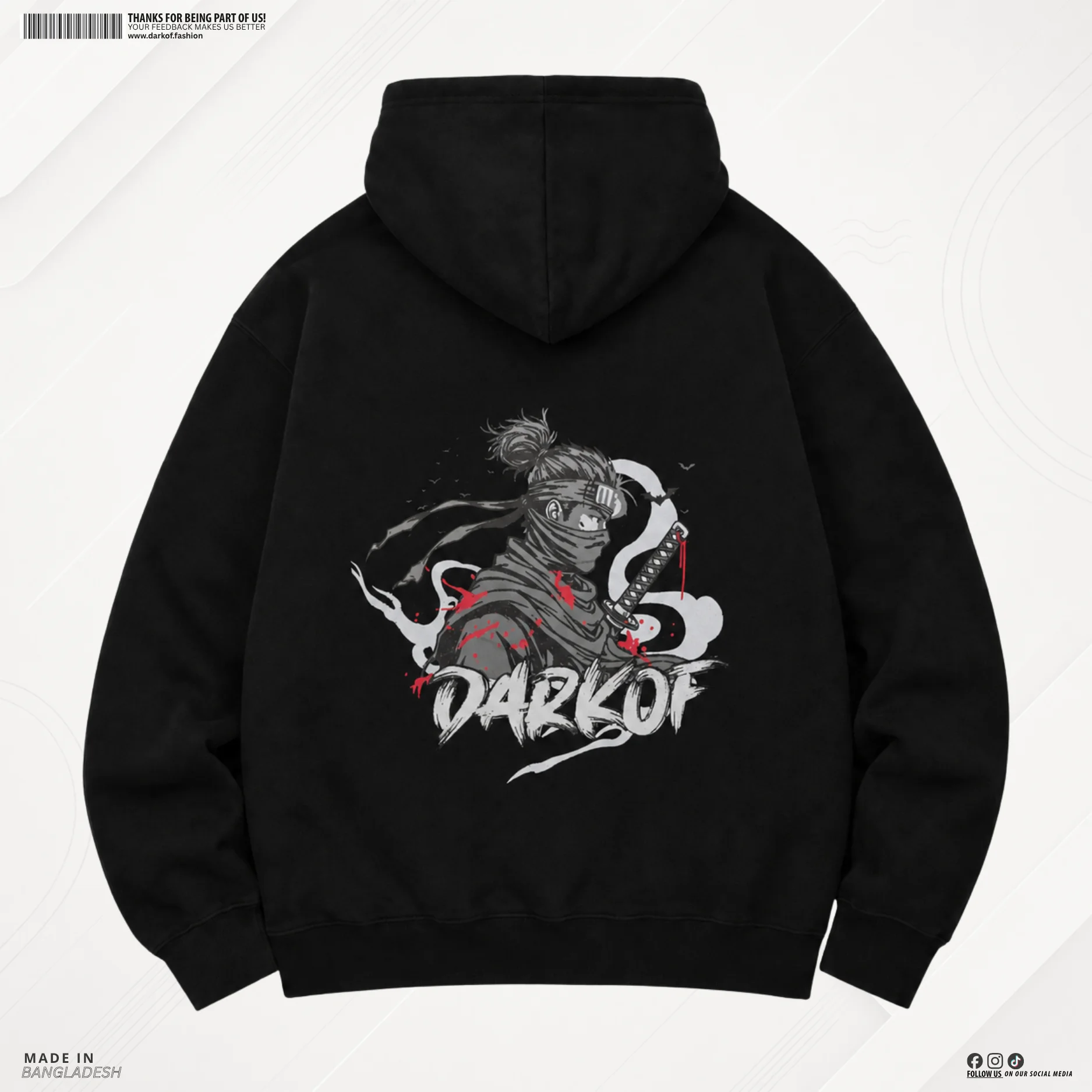Man Premium Hoodie NinjaX - Black