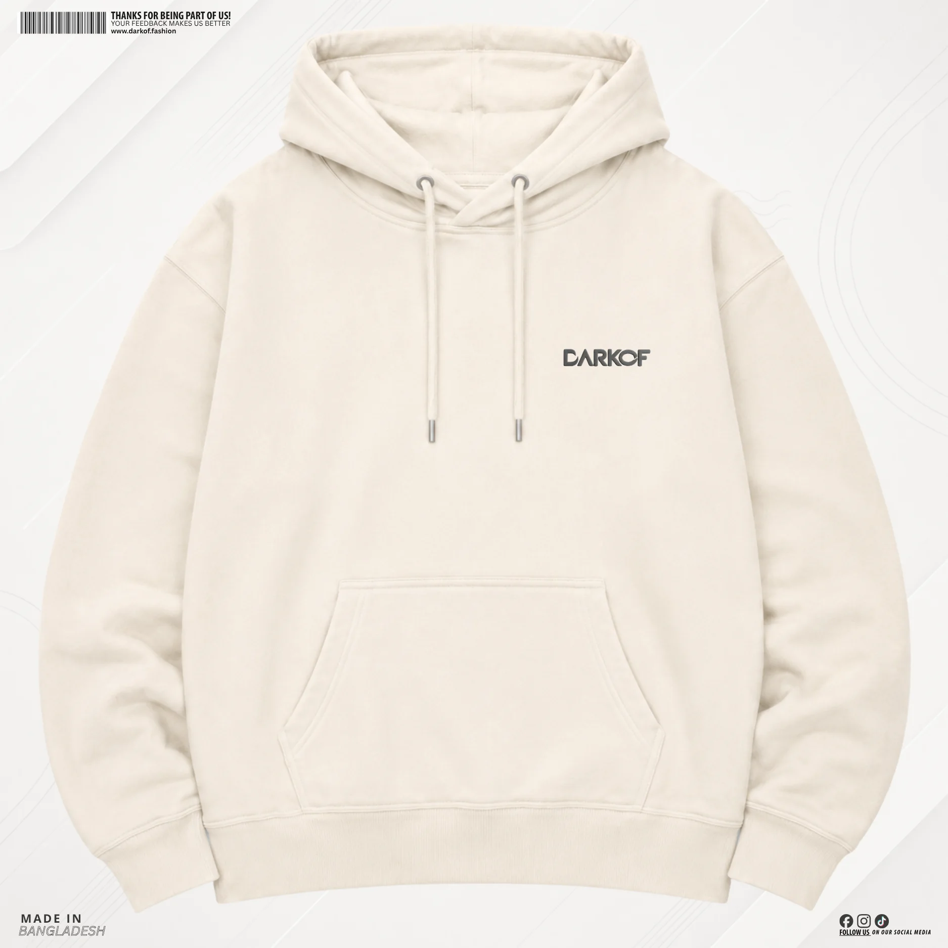Man Premium Hoodie NinjaX1 - Off White 1