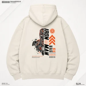 Man Premium Hoodie IronX - Off White