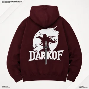 Man Premium Hoodie Shadow Blade - Maroon