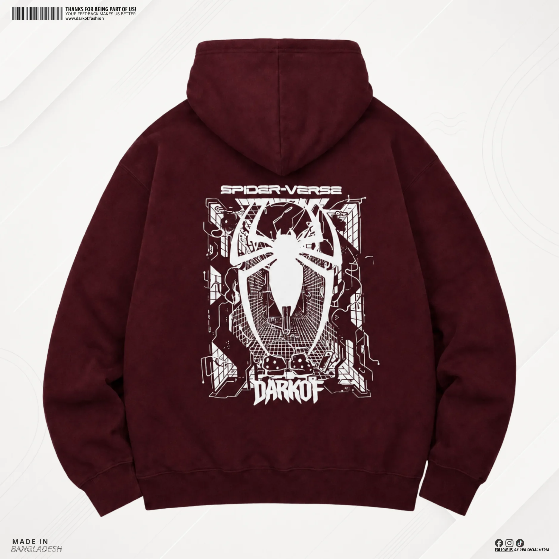 Man Premium Hoodie Spaider Verse - Maroon