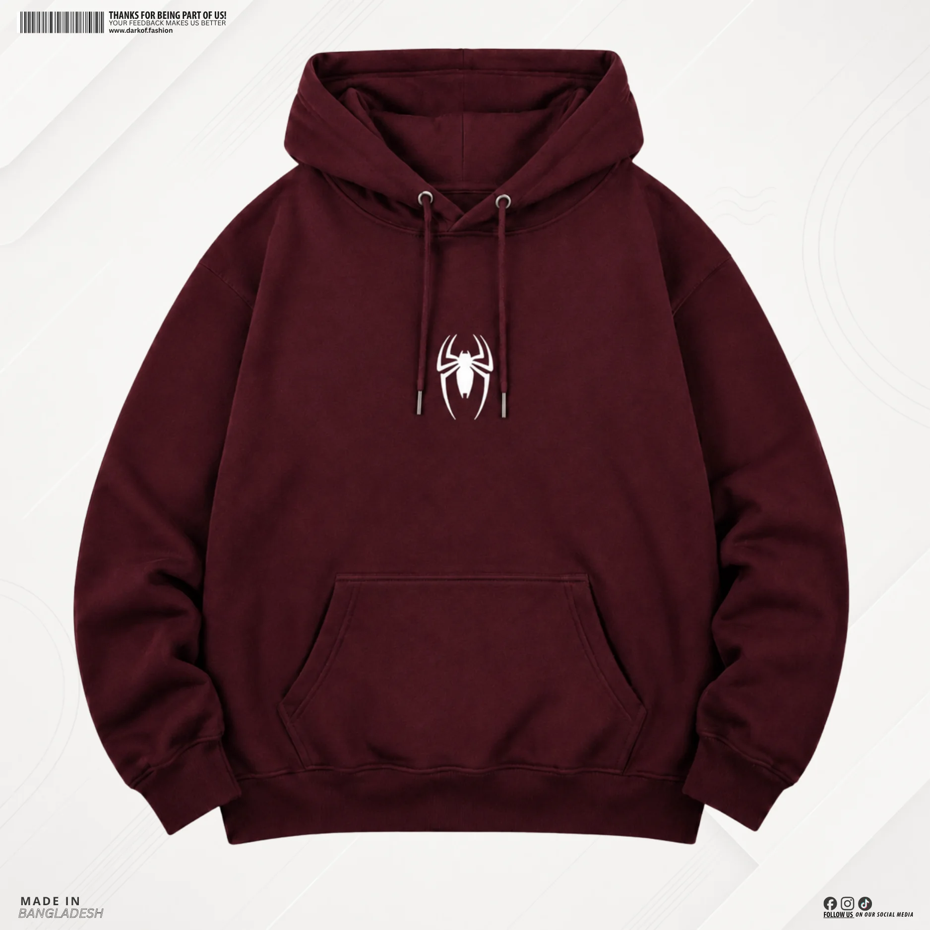 Man Premium Hoodie Spaider Verse - Maroon 1